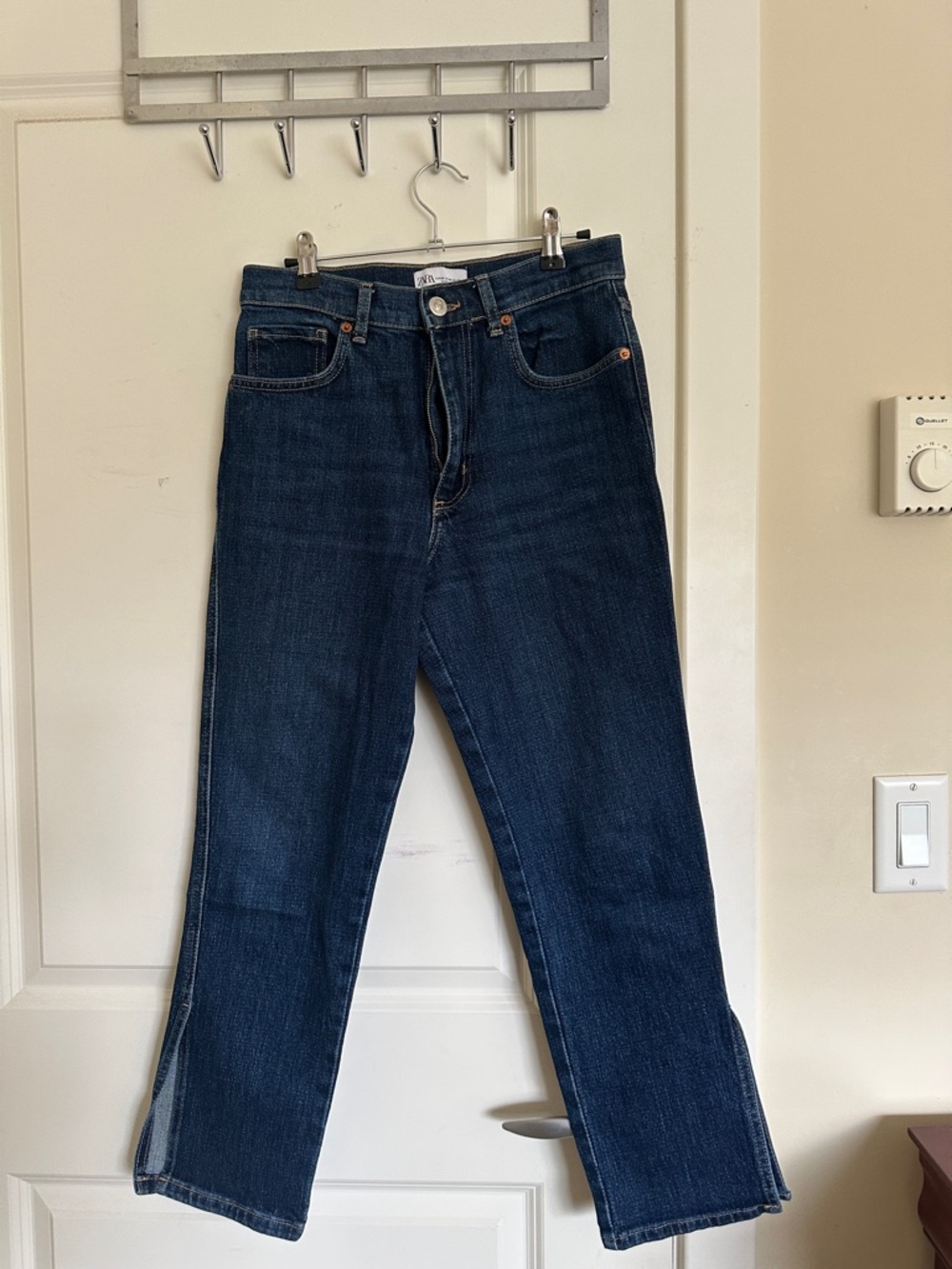Zara Dark Blue Straight-Leg Women's Jeans
